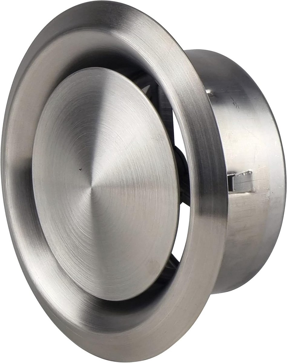 Rond Verstelbaar Luchtrooster 100mm RVS - 4 Inch Afzuigventilator Rooster voor Toevoer en