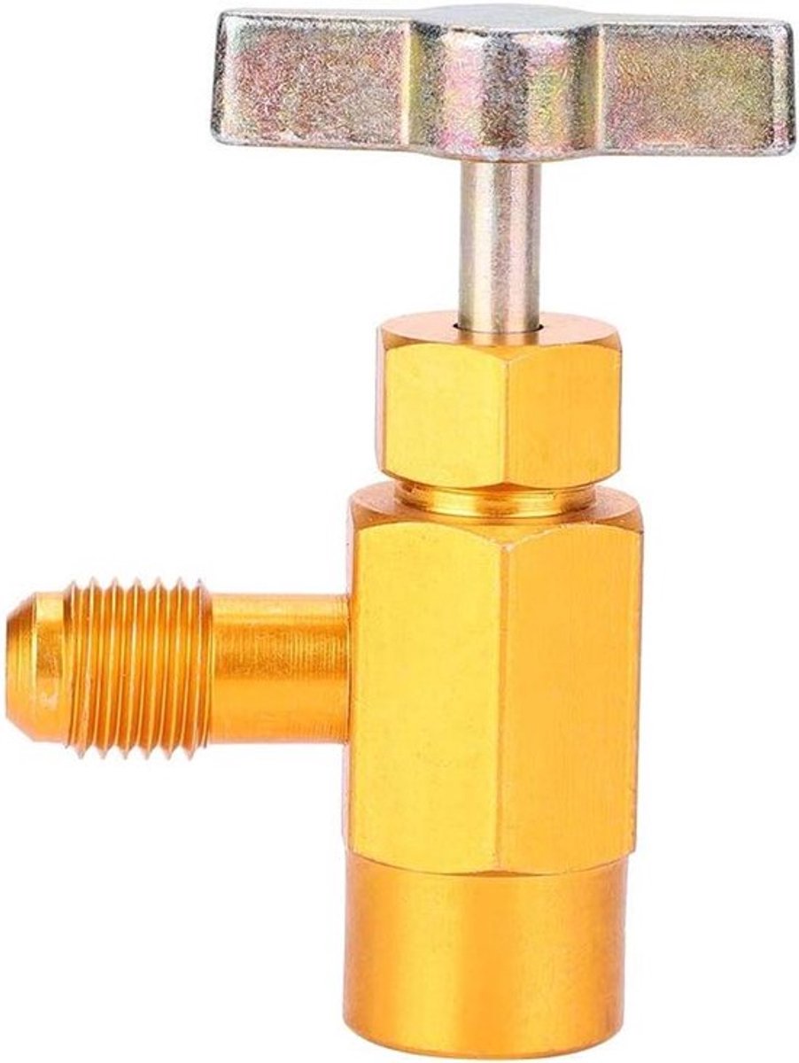 Mengkraan Adapter Voor R-134a en AC Koelmiddel Tap - Doseerklep 1/4" SAE naar 1/2" Acme