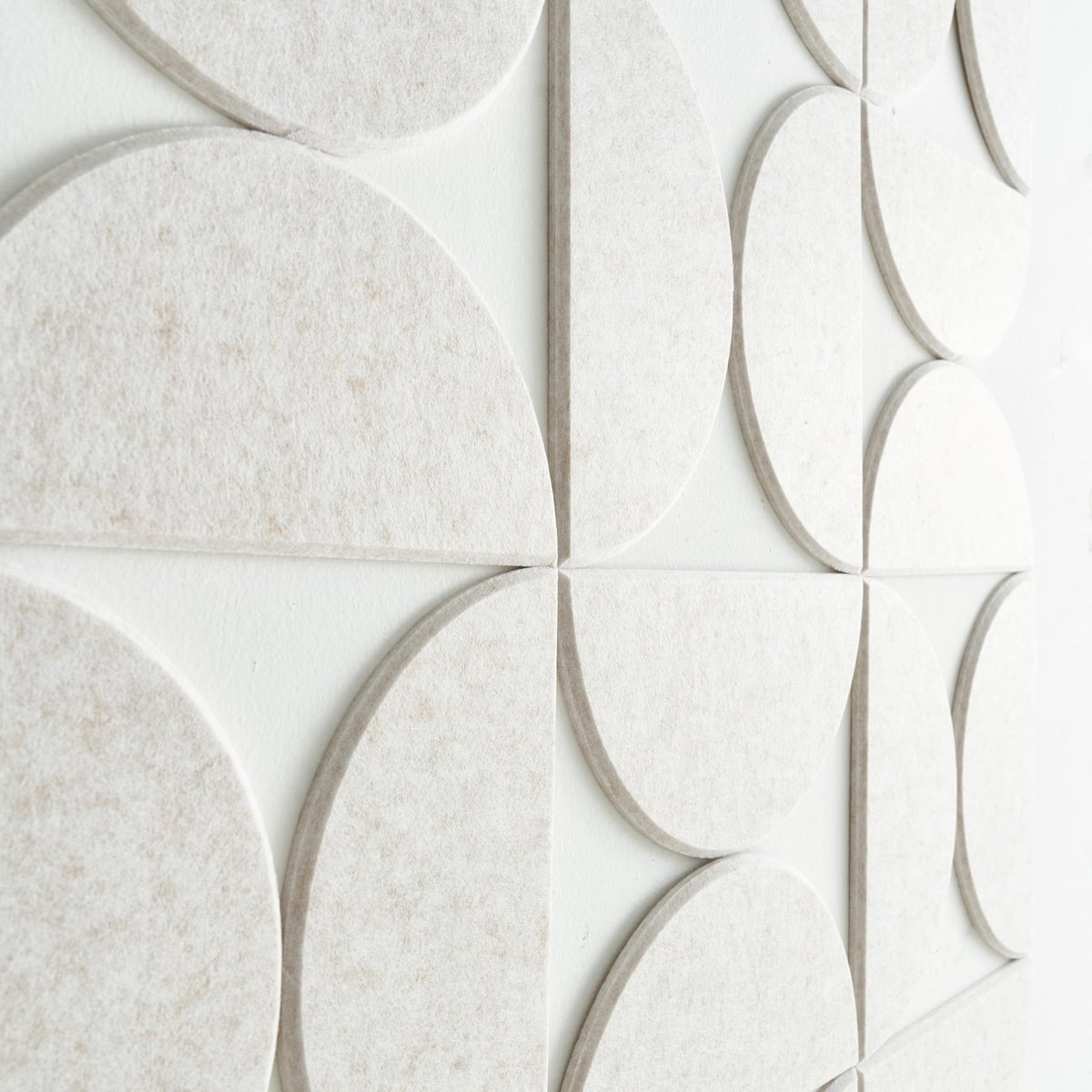 12 Pakken Zelfklevende Wanddecoratie En Akoestische Panelen - Decoratief Prikbord Voor In Huis - Moderne En Minimalistische Halve Cirkelvormige Vilten Bordtegels - Kameel