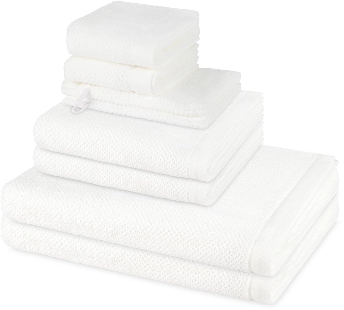 Möve Sonstiges 2 X washandjes 2 X gasten- 2 X douche- 2 X handdoek - in set 8 pack Bliss