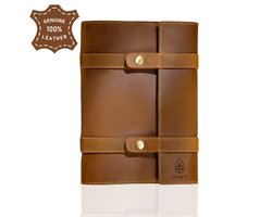 ELEVATE® Luxe Leren Notitieboek OAK – Handgemaakt Full-Grain Crazy Horse Leer – Navulbaar Notitieboek A5 – Journaling / Dagboek / Notebook – 100% Echt Leer – Verschillende Kleuren