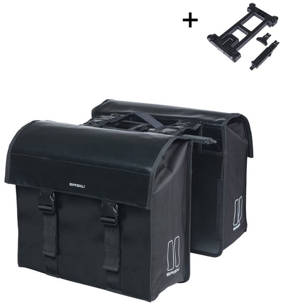 Sacoche de vélo double Basil Urban Load MIK, 48-53L, noir