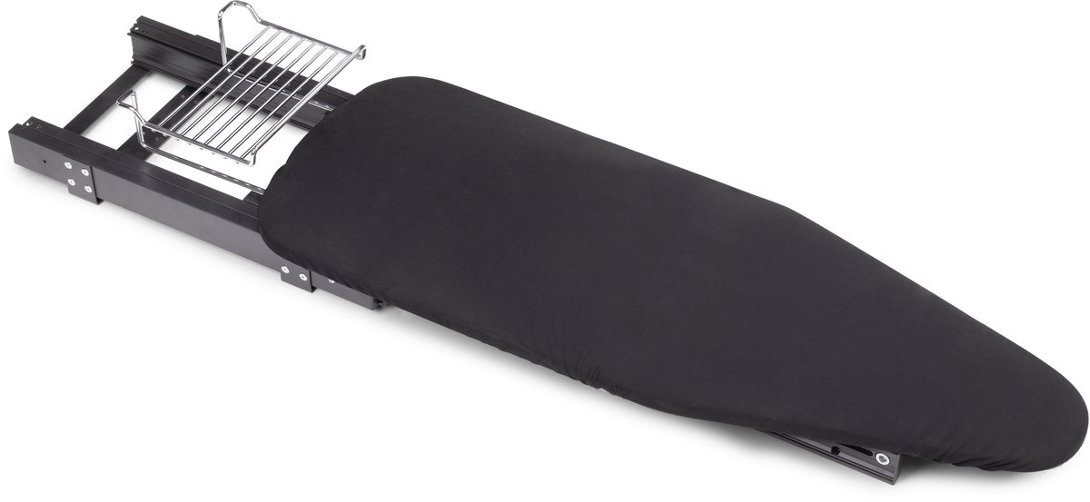 Emuca Iron Alu inklapbare en uitschuifbare strijkplank, Aluminium, Antracietgrijs