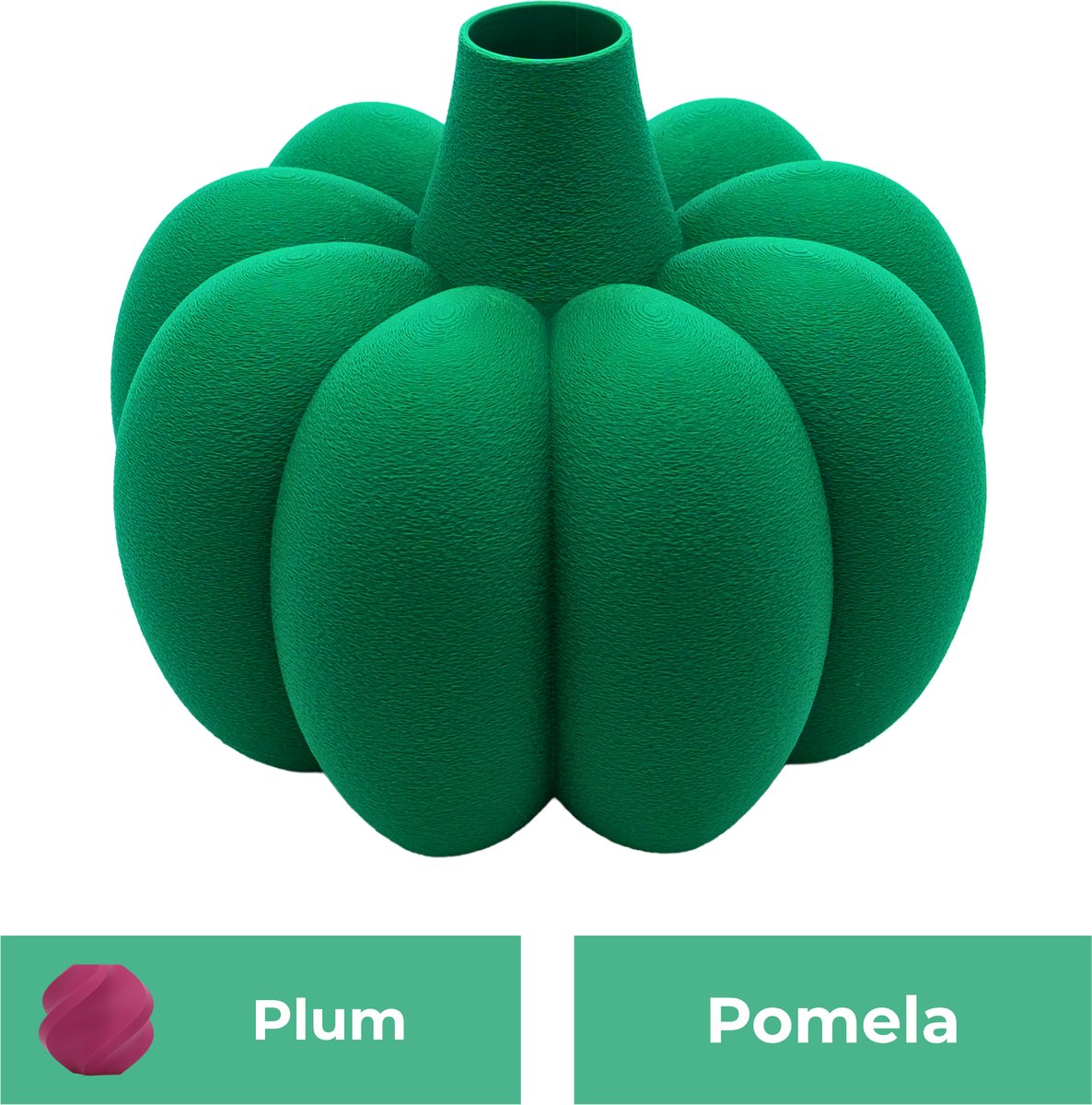 Lovora Pomela organische vaas – Decoratieve vaas - Plum - 3d geprinte vaas – geschikt voor droogbloemen