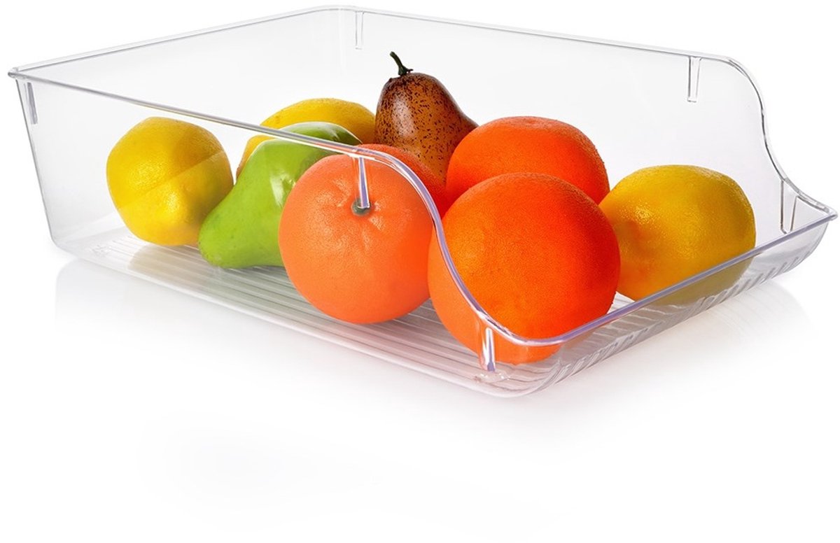 PS Koelkast Organizer - Transparant Plastic, 36 x 23,5 x 10 cm