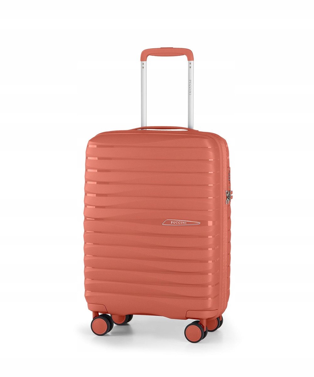 Puccini Mauritius handbagage koffer, oranje, 55cm, TSA slot