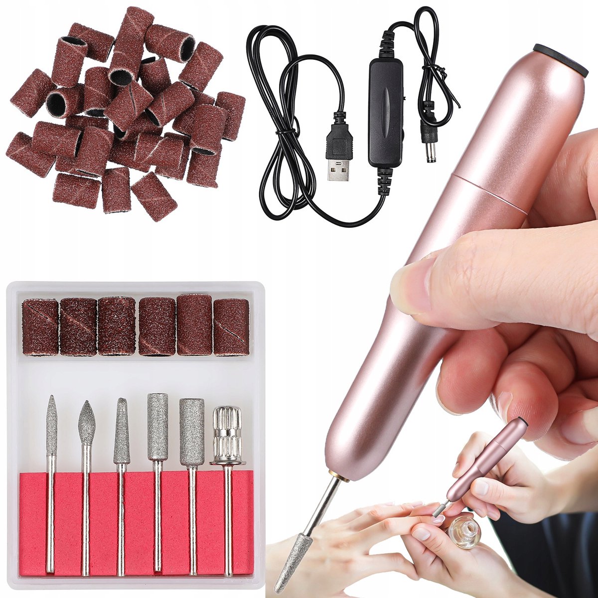 Professionele Manicure Set - Nagelvijl Machine met USB Opladen - Complete Nagelsalon Kit - Voor Thuisgebruik en Professionals