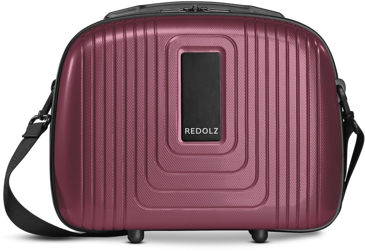 Redolz Essentials 14 Beautycase 34 cm - 14 L - Ritssluiting - aubergine metallic