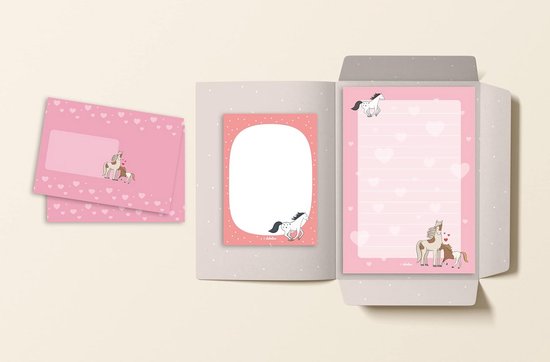 Briefblock mit Umschlag für Kinder Tiere Koala Briefpapier-Set (Block A5 mit 25 Blätter 15 Umschläge