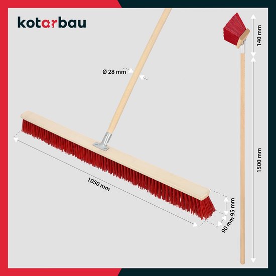 Grote Stroeve Vegen (1000 mm) voor Buiten, Industrieel en Tuin van Merkloos	 — afbeelding 2