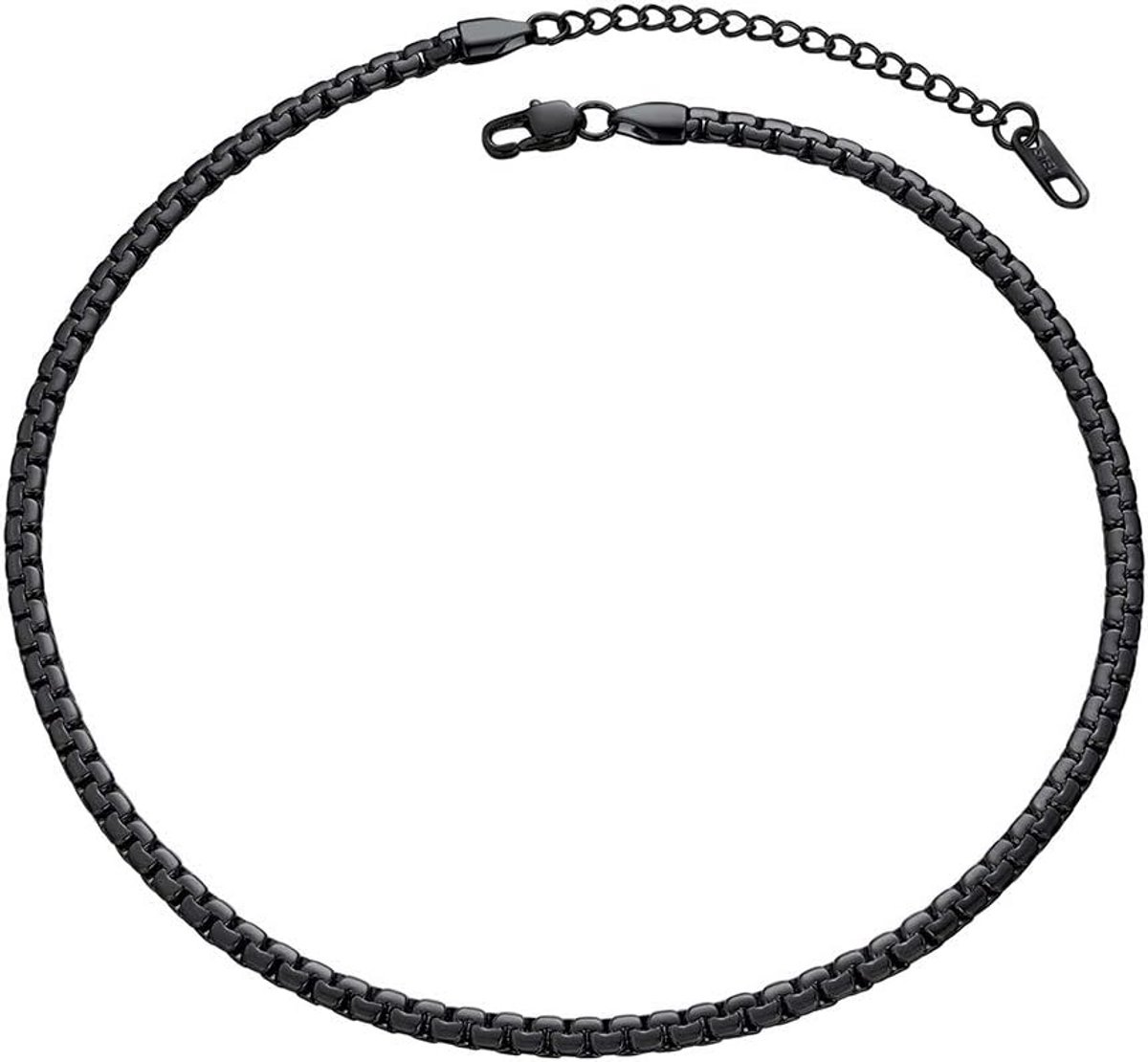 Roestvrij Stalen Venetië Ketting voor Mannen | 2-4-6mm Venetiaanse Ronde Doos Ketting | 36-76cm Lang | Hip-Hop Rapper Sieraden | Gift Idee