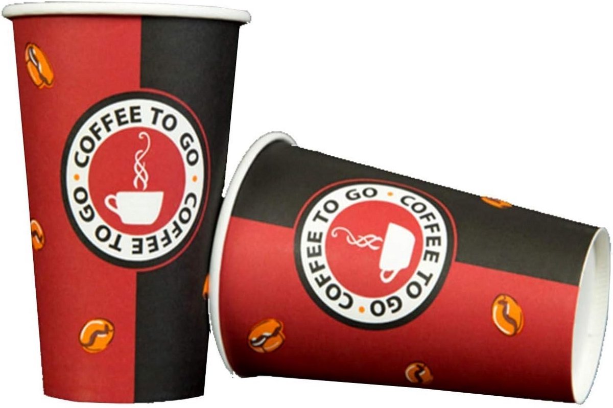 1000 stuks 300 ml biologisch afbreekbare koffiemokken - Premium Coffee to go bekers van stevig papierkarton - 12 oz 0,3l