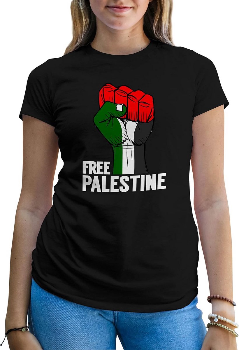 Vrouwen T-shirt met Palestina Print - Comfortabel Statement T-shirt voor Vrouwen
