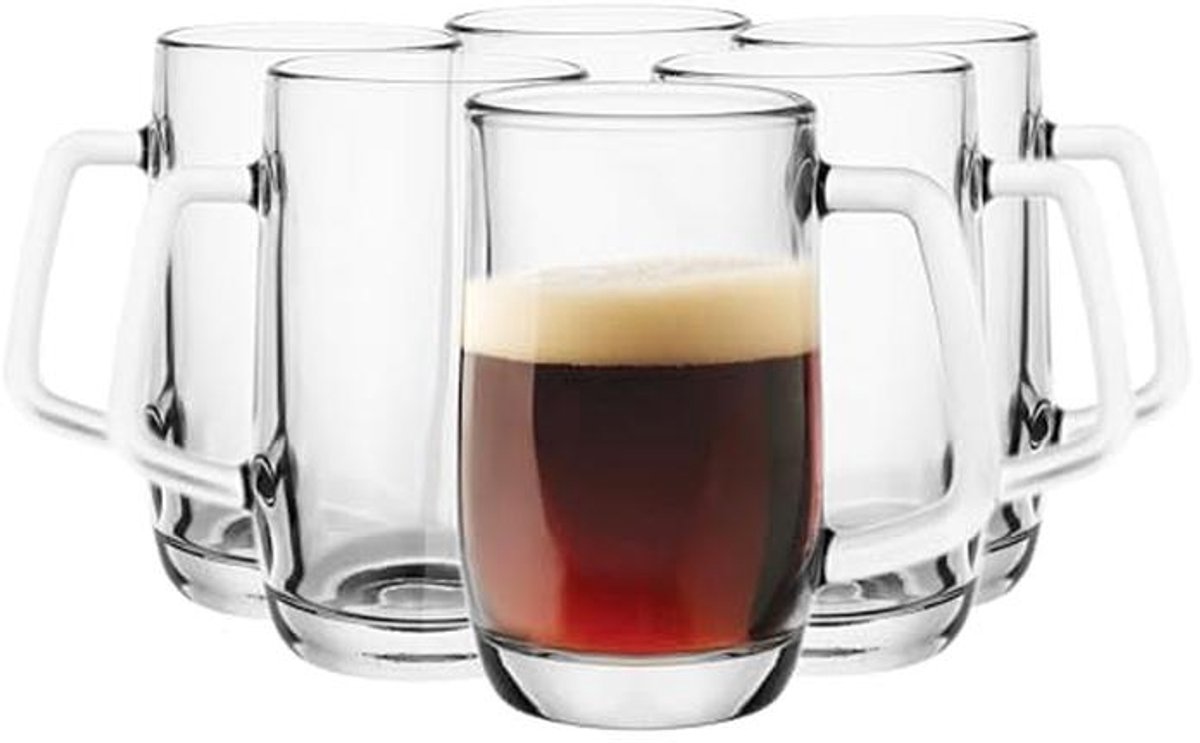 Set van 6 Bierglazen 0,3 Liter - Perfect voor Ambachtelijk Bier en Bierfeesten