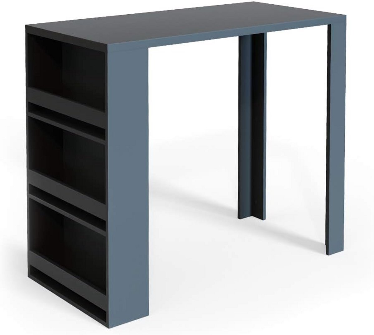 Moderne bartafel met opbergrek - Antraciet - 57 x 117 cm