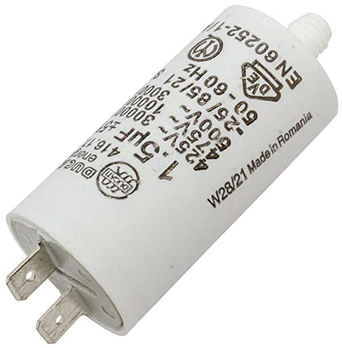 Startcondensator 1,5µF 450V voor motoren | Geïsoleerde kunststof behuizing