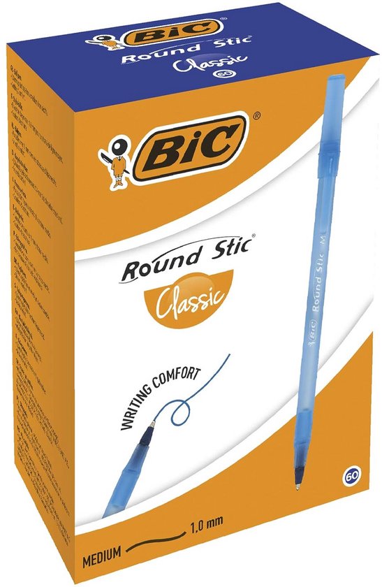 Ronde Stic Balpen 60 Stuks - Blauw