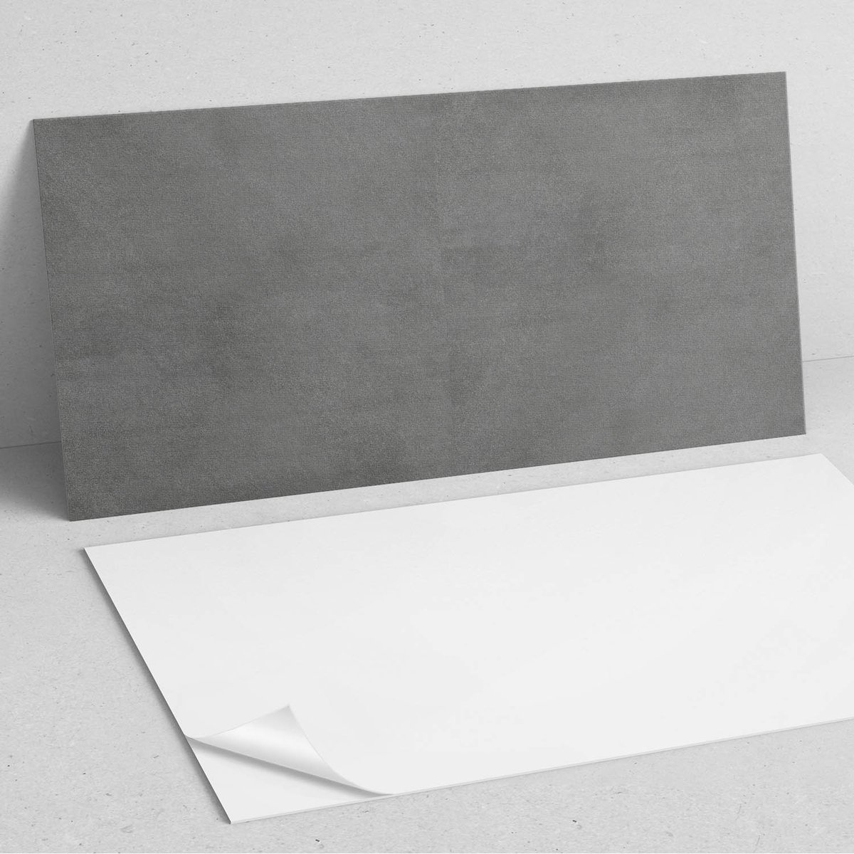 Coloray Wandpanelen Zelfklevend - Ruwe betontextuur PVC Wandpanelen - 120 cm x 60 cm - Gri