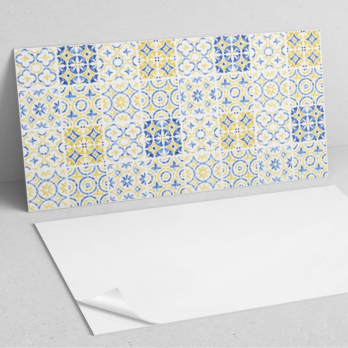 Coloray Wandpanelen Zelfklevend - Mozaïekpatroon met versieringen PVC Wandpaneel - 100 cm 