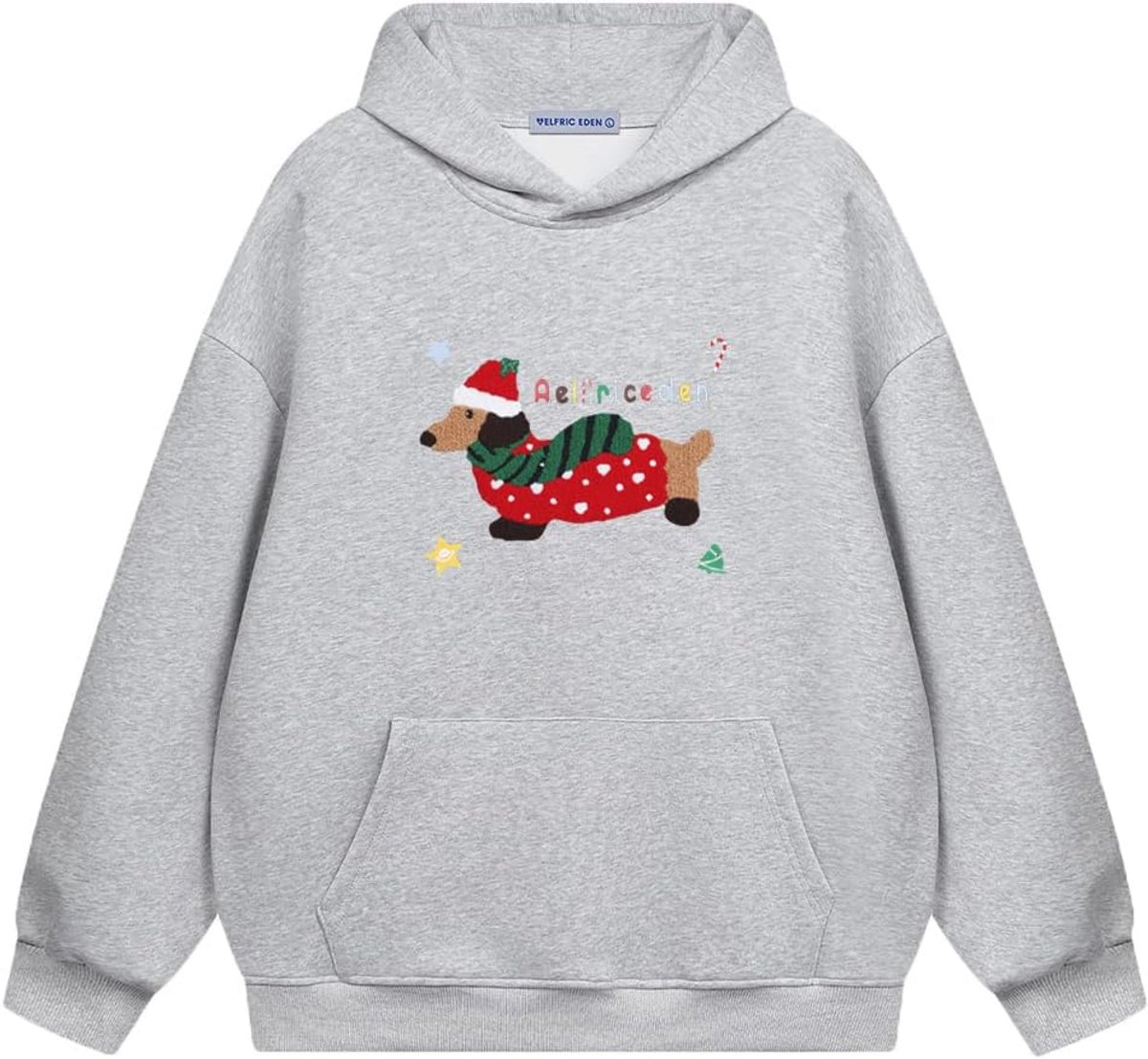 Unisex Oversized Hoody met Cartoon Hond Patroon - Langarm Sweatshirt voor Herfst en Winter