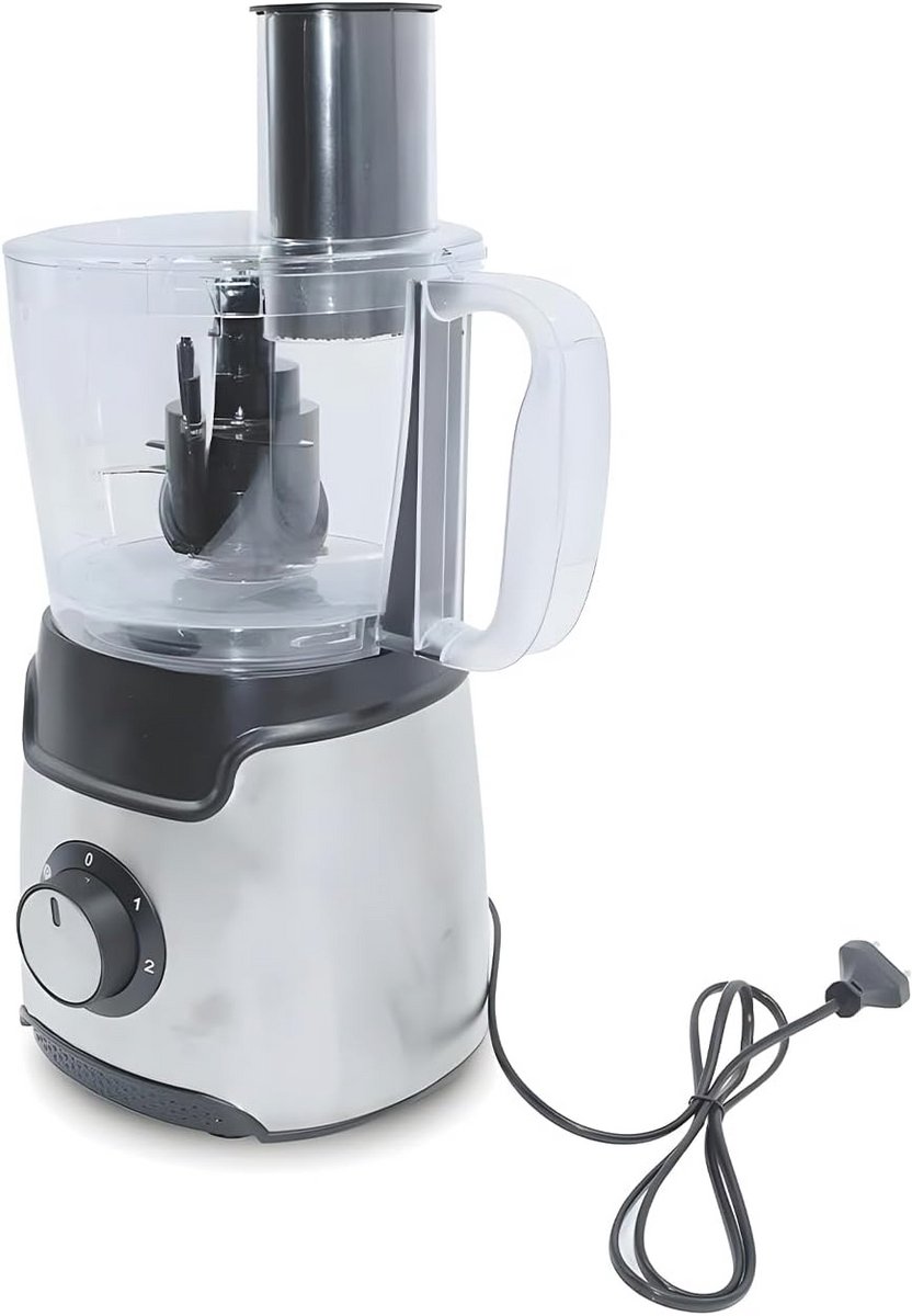 Multifunctionele keukenmachine 1,25L - 750W met 7 functies – handmatig snijden, hakken, raspen, kneden en meer