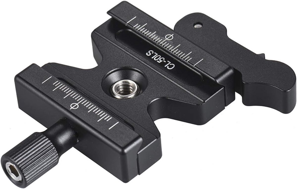 Snelspanner met Quick Release-plaat voor 1/4 inch en 3/8 inch statief