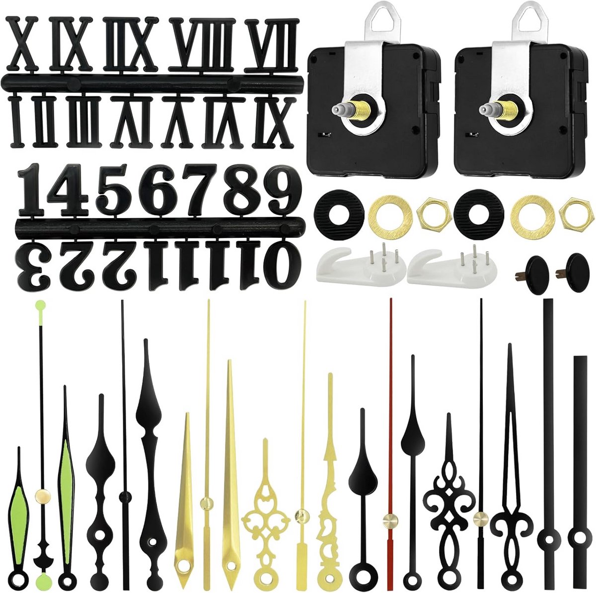 Uurwerk voor wandklok - Geruisloos en duurzaam kwartsmechanisme voor doe-het-zelf projecten