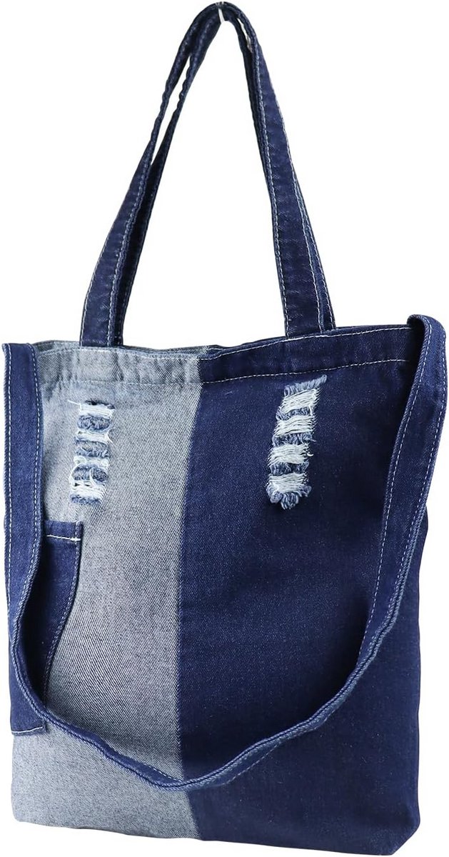 Extra Grote Dames Tote Bag Schoudertas met Ritssluiting en Kruisriem