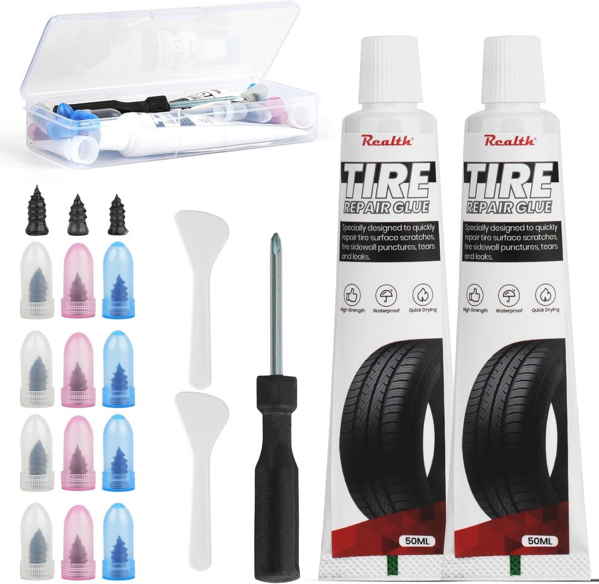 Bandenreparatielijm - 100 ml - Instant autoreparatie voor auto en fiets