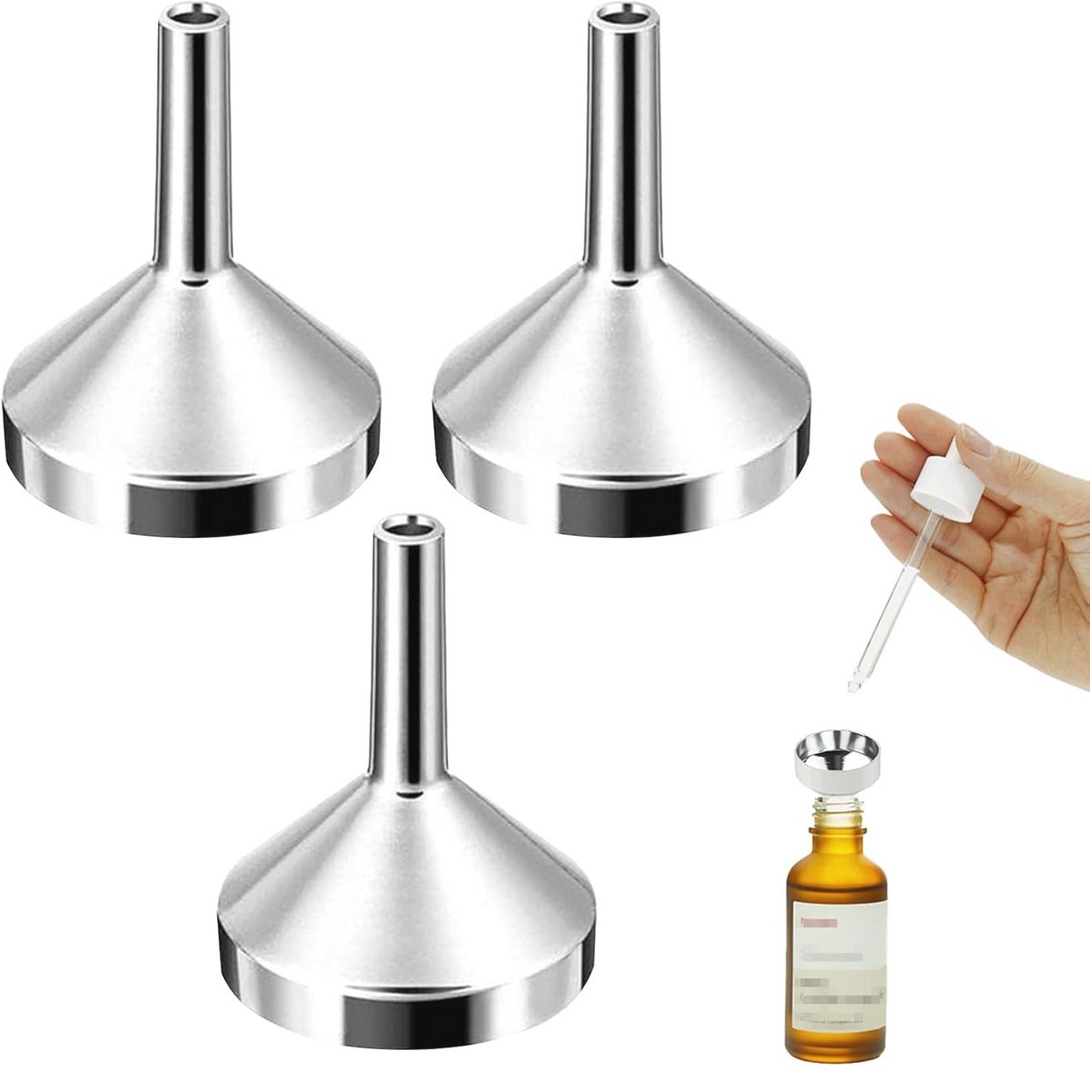 Mini trechter set van 3 roestvrij staal - Perfect voor koken en bakken