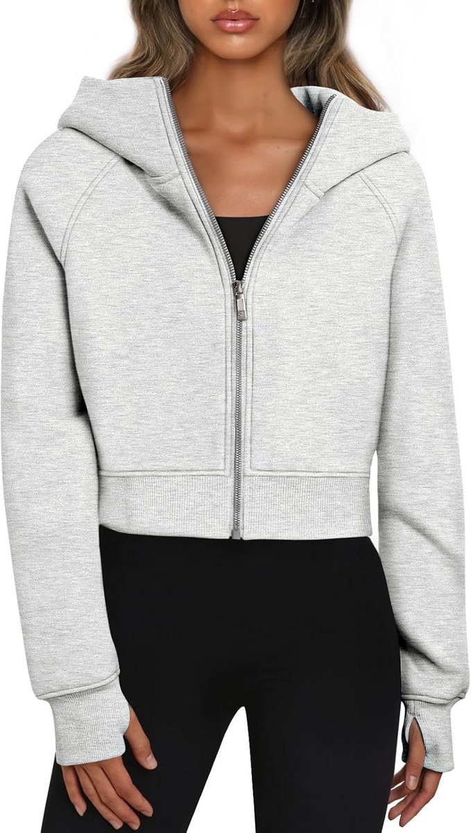 Dames Sweater met Capuchon en Kwartrits - Trendy Oversized Trui