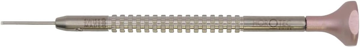 Horlogemakersschroevendraaier T-vorm - roestvrij staal met aluminium kop en kogellagers (0,90 mm)