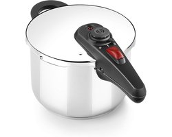 Snelkookpan 4 liter van roestvrij staal 18/10 voor alle keuken-types en inductiekookplaten