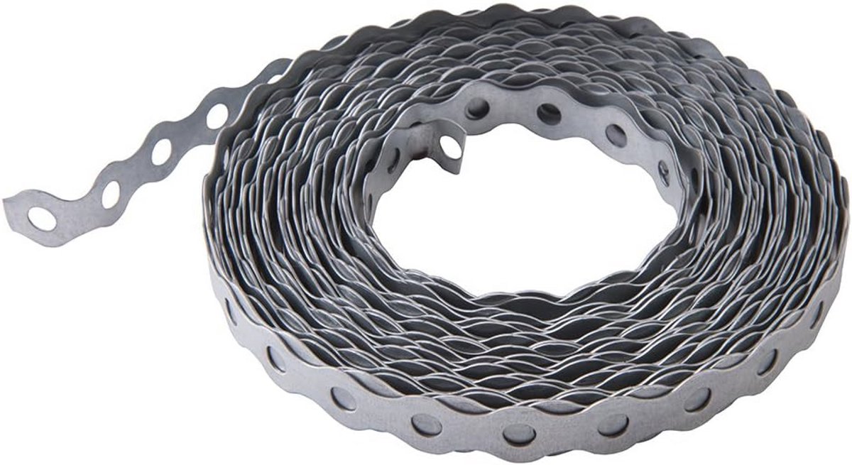 Verzinkte bevestigingsband 17 mm x 10 m - Sterke bevestigingsoplossing voor doe-het-zelf en industriële toepassingen