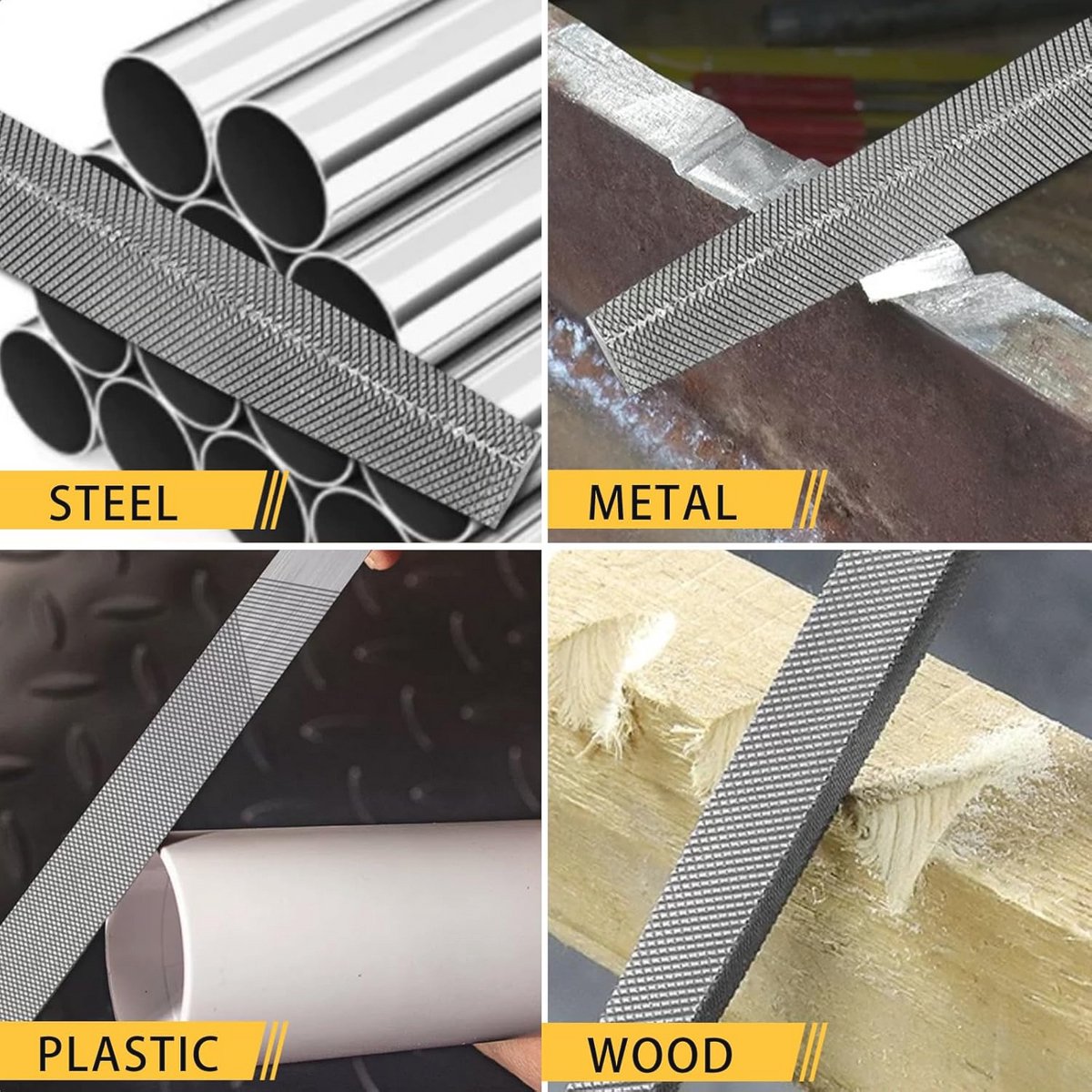 Professionele 10 inch Driehoekige Metalen Vijl voor Gereedschapsslijpen