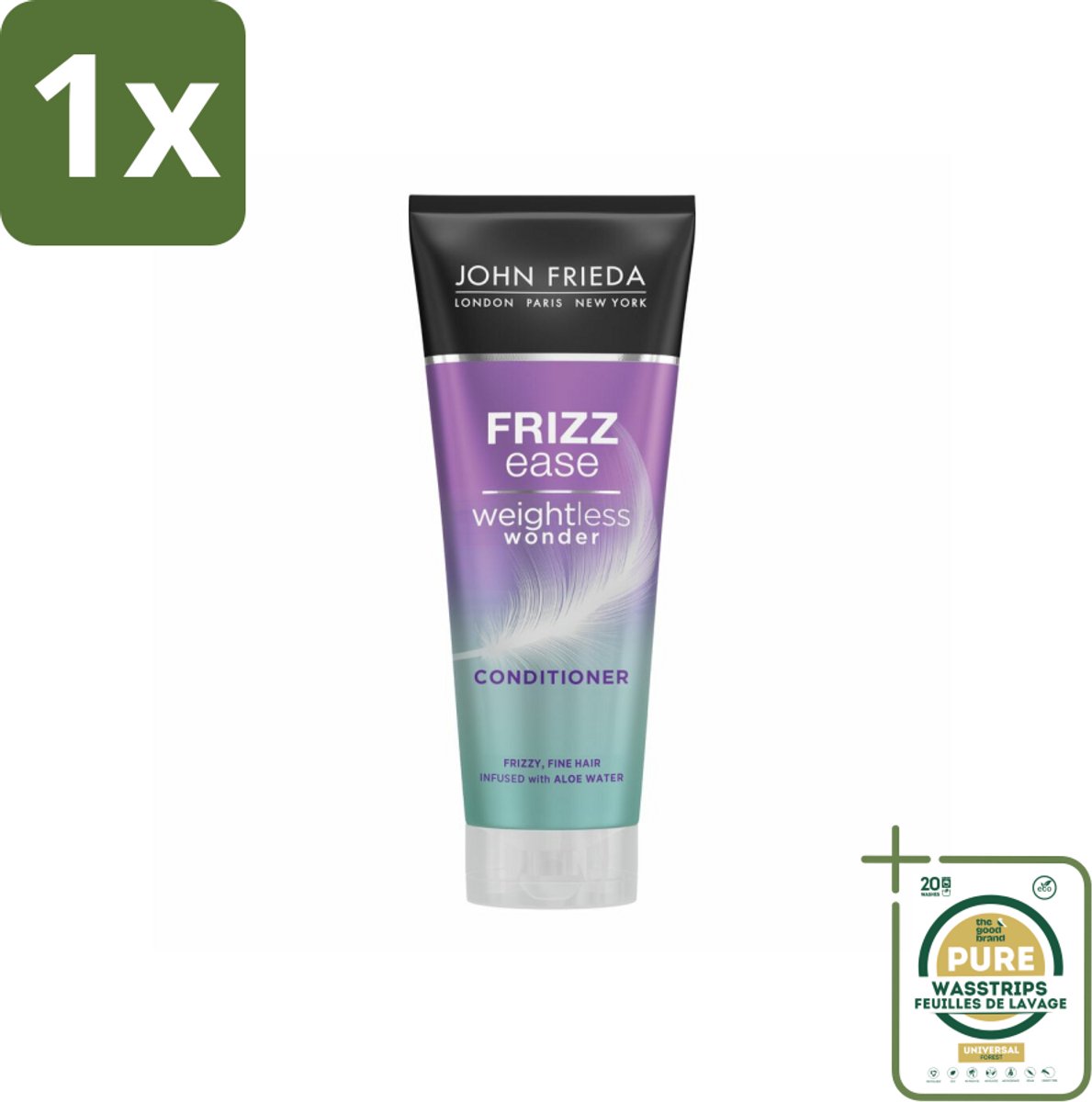 1 x John Frieda – Conditioner – Frizz Ease Weightless Wonder – Lichtgewicht verzorging – 250 ml- Koffiezetapparaat
