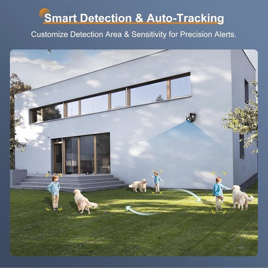 Ctronics Bewakingscamera voor buiten, wifi, automatische tracking, 1080p IP-camera voor buiten, met 30 m kleurennachtzicht, pc-afstandsbediening, 24/7 cloud/NVR/NAS, humanoïde detectie (1) van Ctronics — afbeelding 2