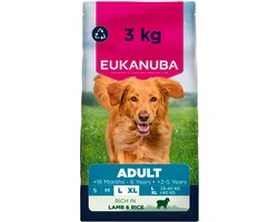 Eukanuba Dog Food Dry with Lamb & Rice for Large Breeds – Premium Dry Food for Adult Dogs, 3 kg