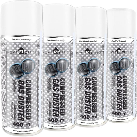 Compressed Gas Duster 4x AABCOOLING Home&Office 400ml K2, Computer ...