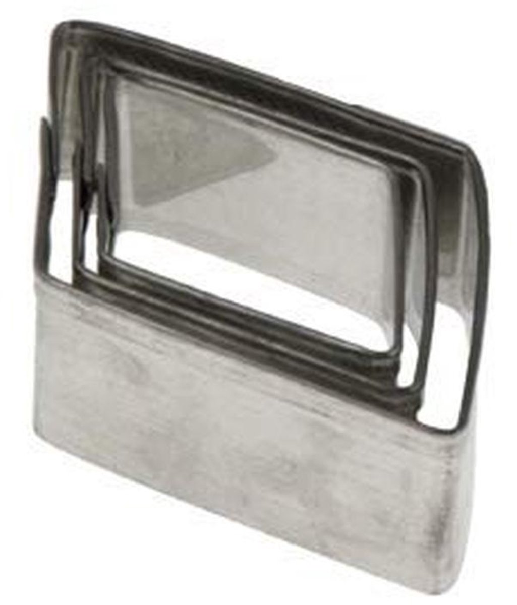 Terras-uitstekers set - 3-delig - Ruit motief - Ø 3,5-5 cm - H: 1,7 cm - Hoogwaardige kwaliteit