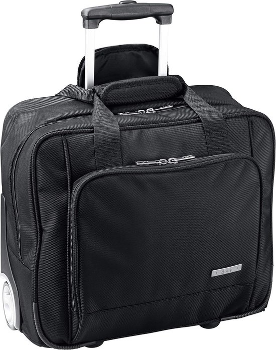 Lekespring Laptop Trolley Business met TSA-hangslot - Rolling Laptop Case met wielen, waterdichte laptoptas, rolkoffer voor reizen, business, heren dames, zwart, zwart, 15,6 Zoll, laptop rolkoffer