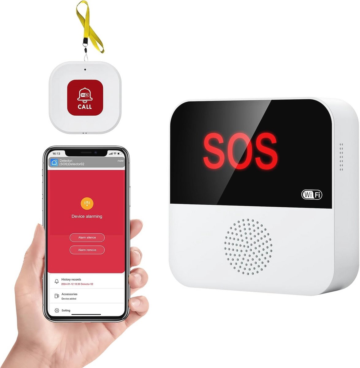 Multifunctionele WiFi Afstandsbediening voor Ouderen met Alarm en SOS-knop