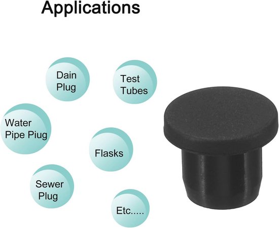 Siliconen rubberen stoppen 11 mm diameter - 12 stuks - Flexibele en duurzame afdichtingen van Merkloos — afbeelding 4