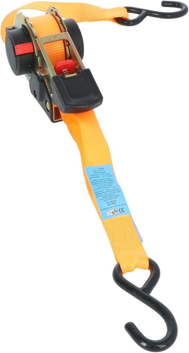 Automatische Spanband 3m met Haken - Ideaal voor Transport en Opslag