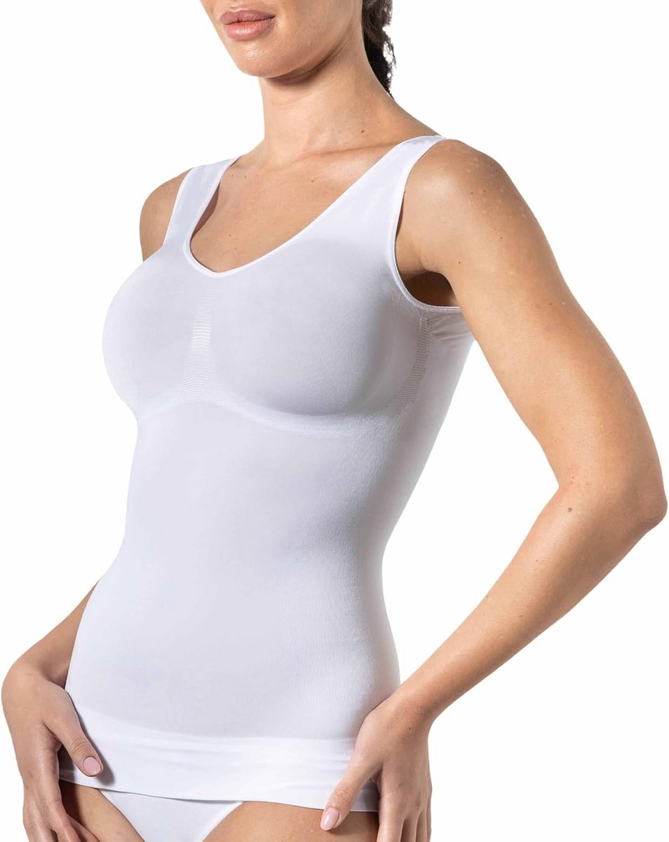 Dames Shapewear Tanktop met Brede Schouderbanden - Naadloos & Ademend Compressie Ondergoed