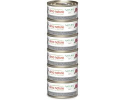 Almo Nature HFC Natural - Natvoer voor Volwassen Katten - Tonijn met Ansjovis - Human Grade, Glutenvrij - 70g, Pak van 6
