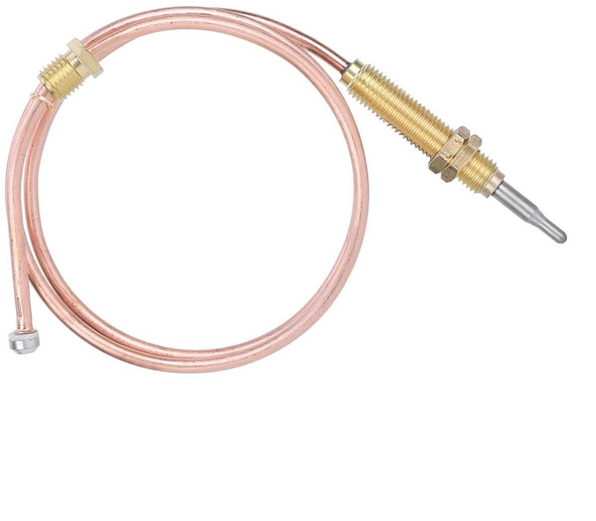 WPKD BLUEIY Thermoelement, universele thermo-elementhaard, vervangingsset voor gasfornuis, 600 mm lengte, M8 schroefdraad, verwarming, gasbrander, sonde voor gaskachels, ketel, waterverwarmer, open