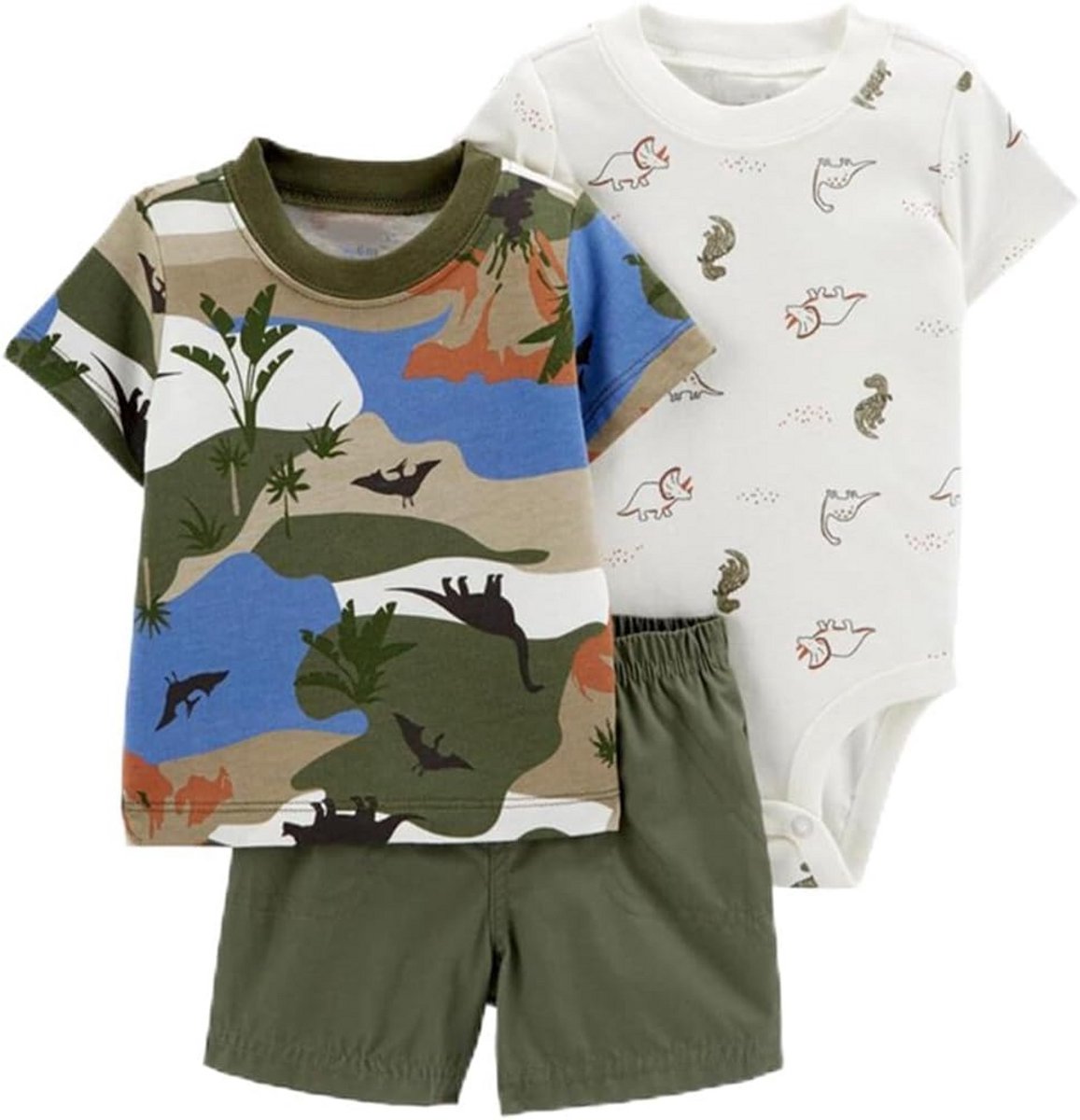 3-delige Zomer Set voor Jongens Babykleding Romper en Shorts Katoen