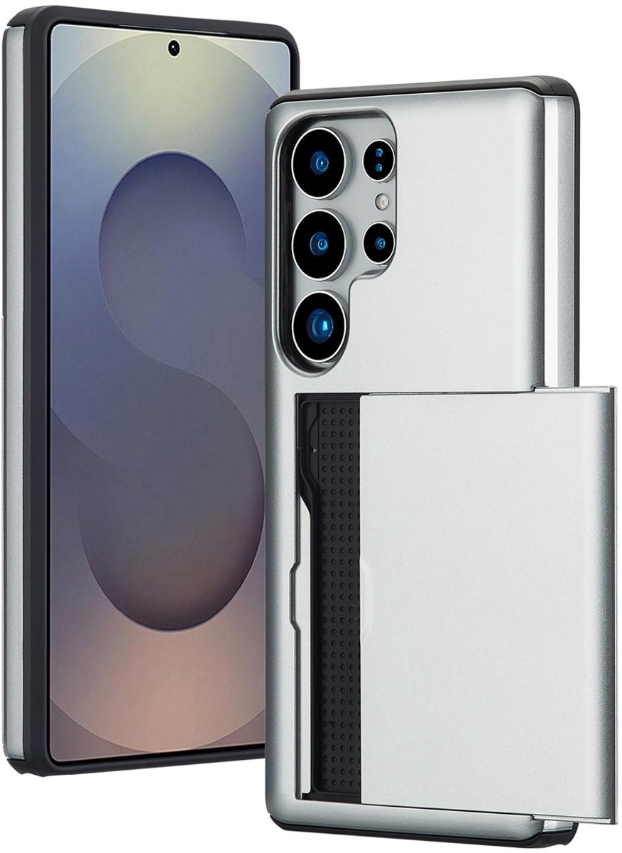 imoshion Hoesje met Pasjeshouder - Geschikt voor Samsung Galaxy S25 Ultra - Grijs