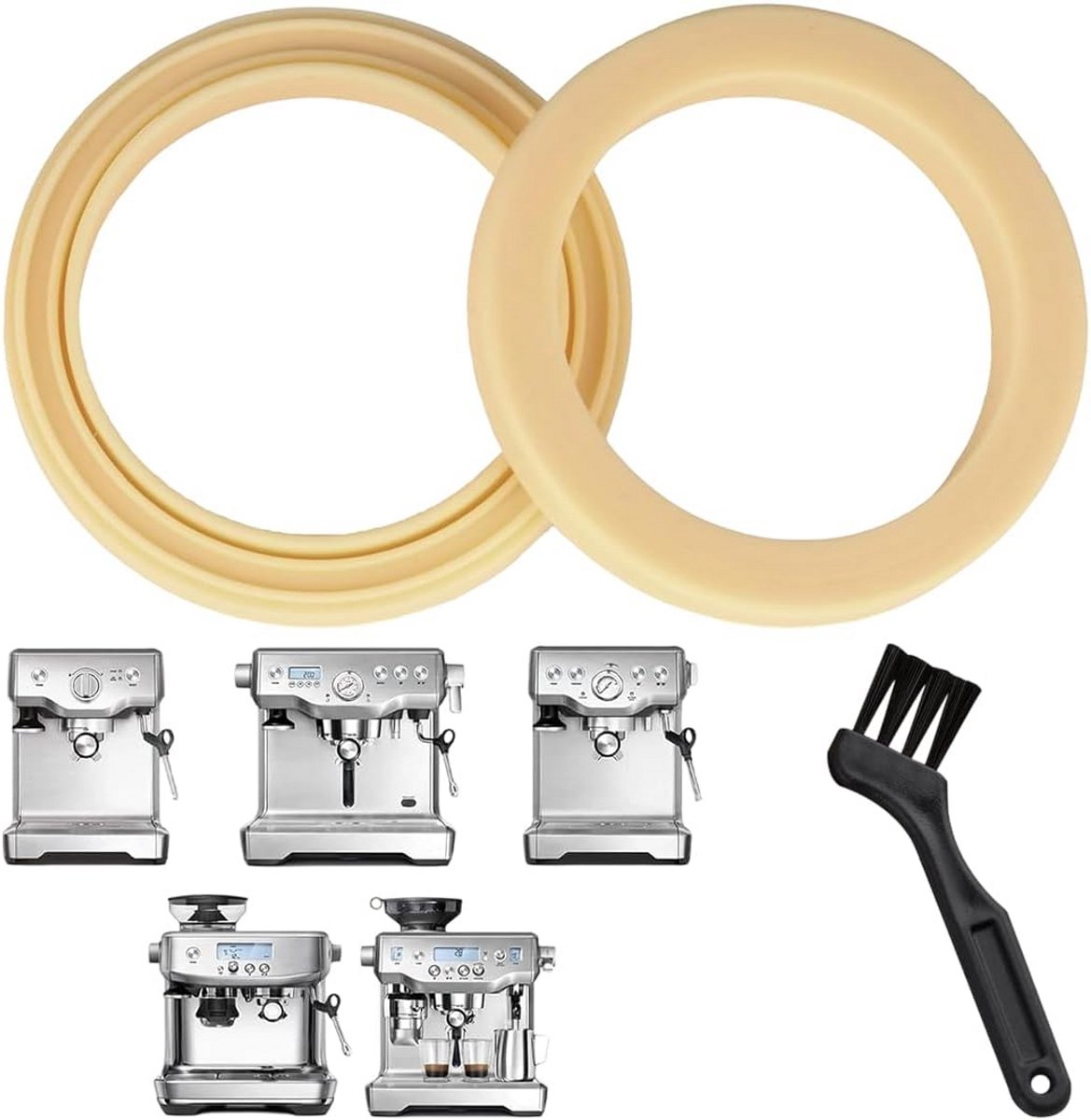 2x Vervangende Siliconen Afdichtingen voor Espressomachine Groepsuitloop